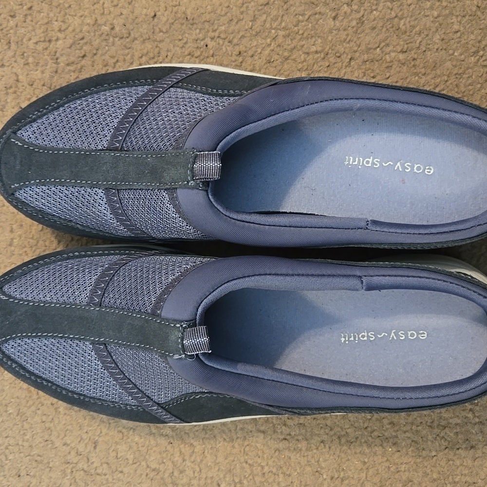 Easy Spirit Ladies Navy and Gray Mules, Size 10, Never Worn